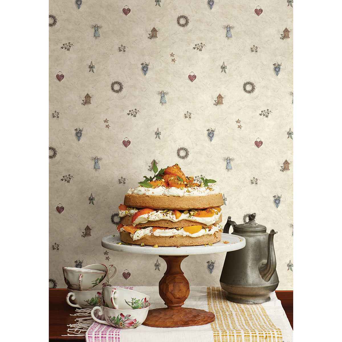 Apple Stone Country Toss Wallpaper - York Wallcoverings - CTR21712 - York Wallcoverings Wallpaper