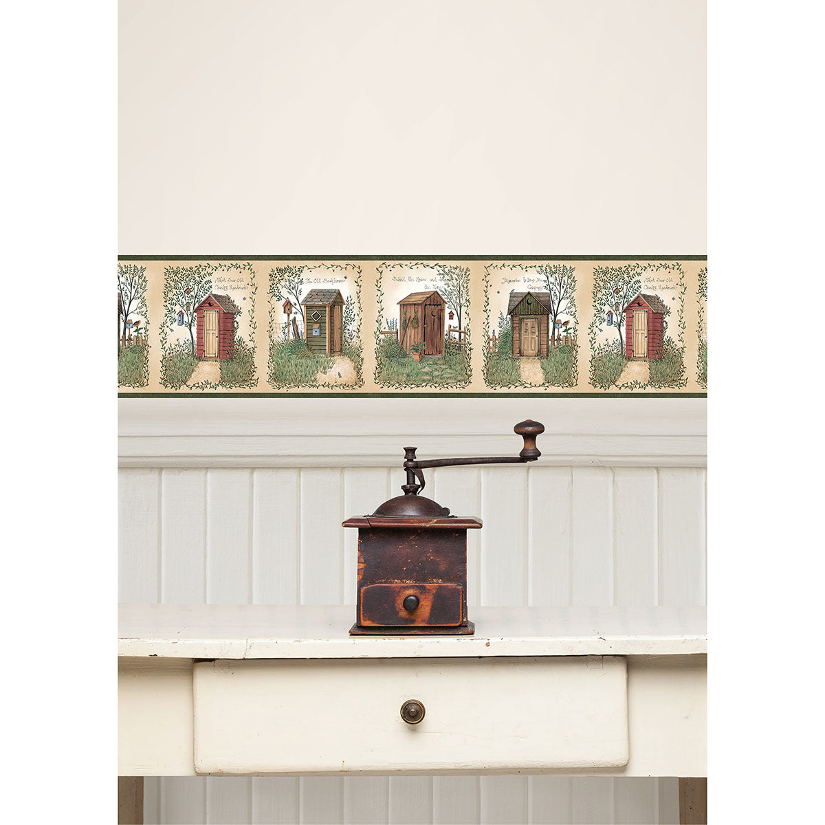 fisher-sage-country-outhouses-wallpaper-york-wallcoverings-ctr50321b - York Wallpaper Wallpaper