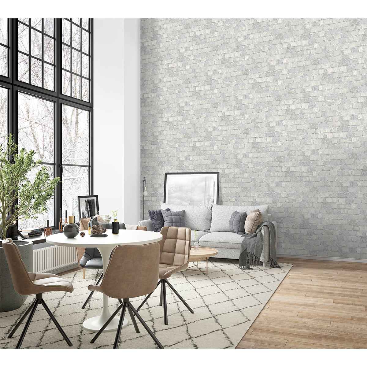 Princess Street Grey Brick Wallpaper - York Wallcoverings - RD411 - York Wallcoverings Wallpaper