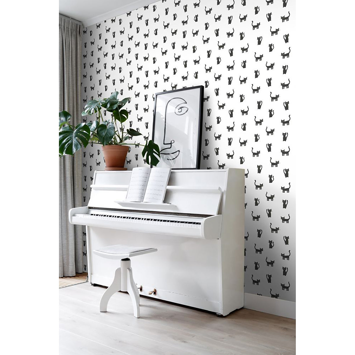 salem-black-kittens-wallpaper-york-wallcoverings-dd138928 - York Wallcoverings Wallpaper