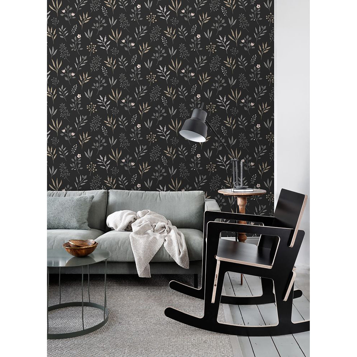 cynara-charcoal-scandinavian-floral-wallpaper-york-wallcoverings-dd139083 - York Wallcoverings Papel pintado