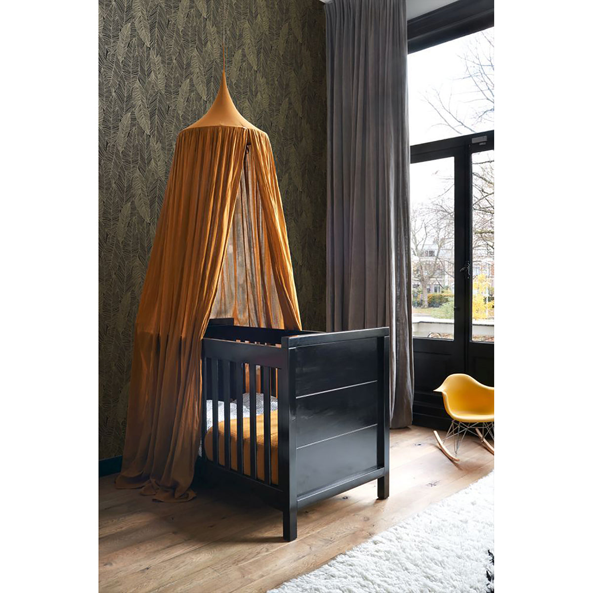 canales-black-gold-inked-leaves-wallpaper-york-wallcoverings-dd139126 - York Wallcoverings Papel pintado