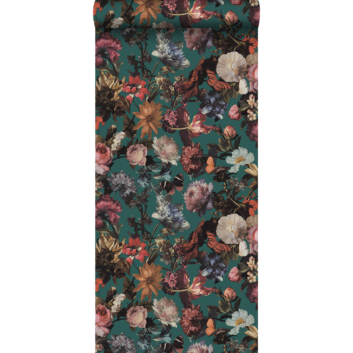 zarinda-sea-green-flowers-wallpaper-york-wallcoverings-dd139171 - York Wallcoverings Papel pintado
