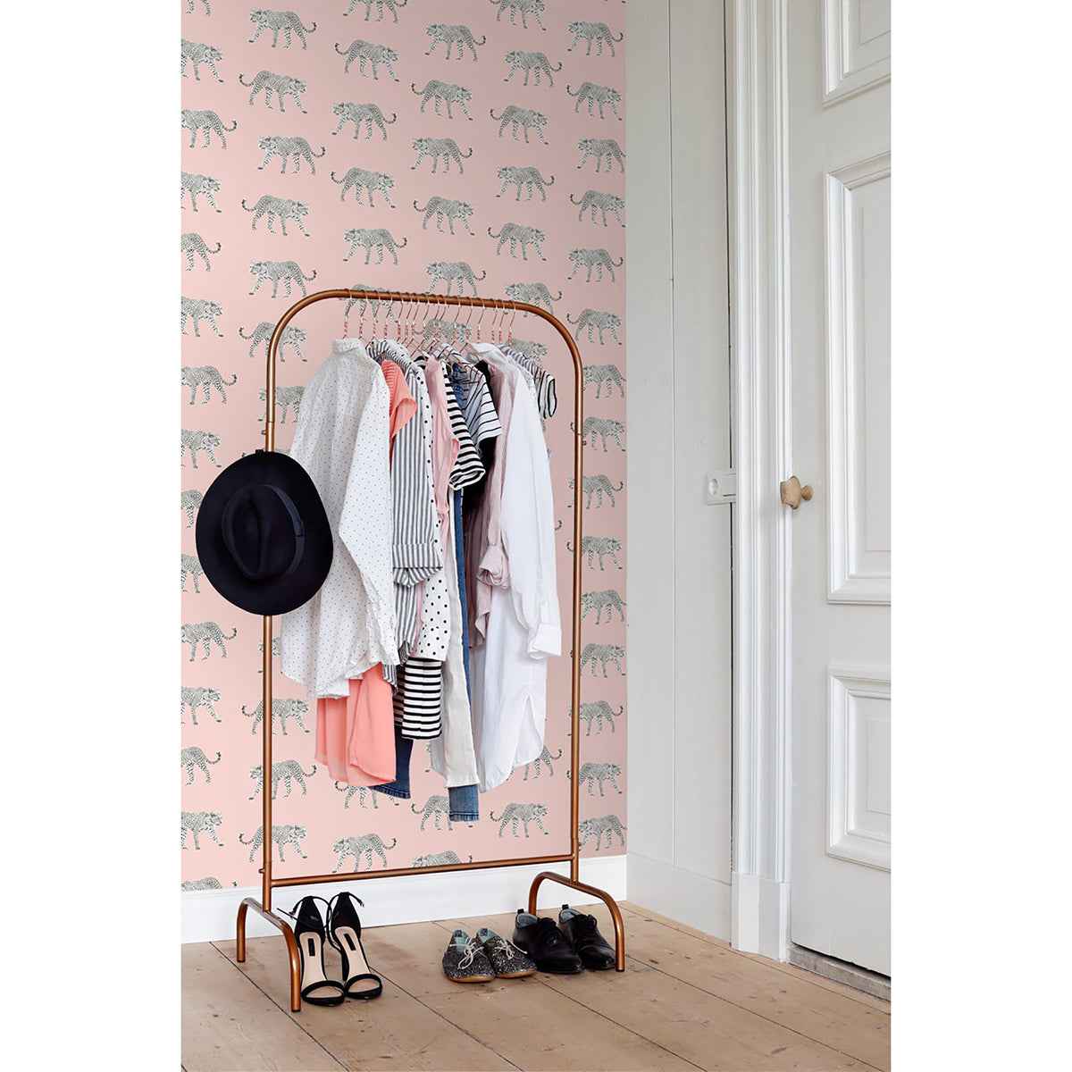 Prowl Pink Jaguars Wallpaper - York Wallcoverings - DD139177 - York Wallcoverings Wallpaper