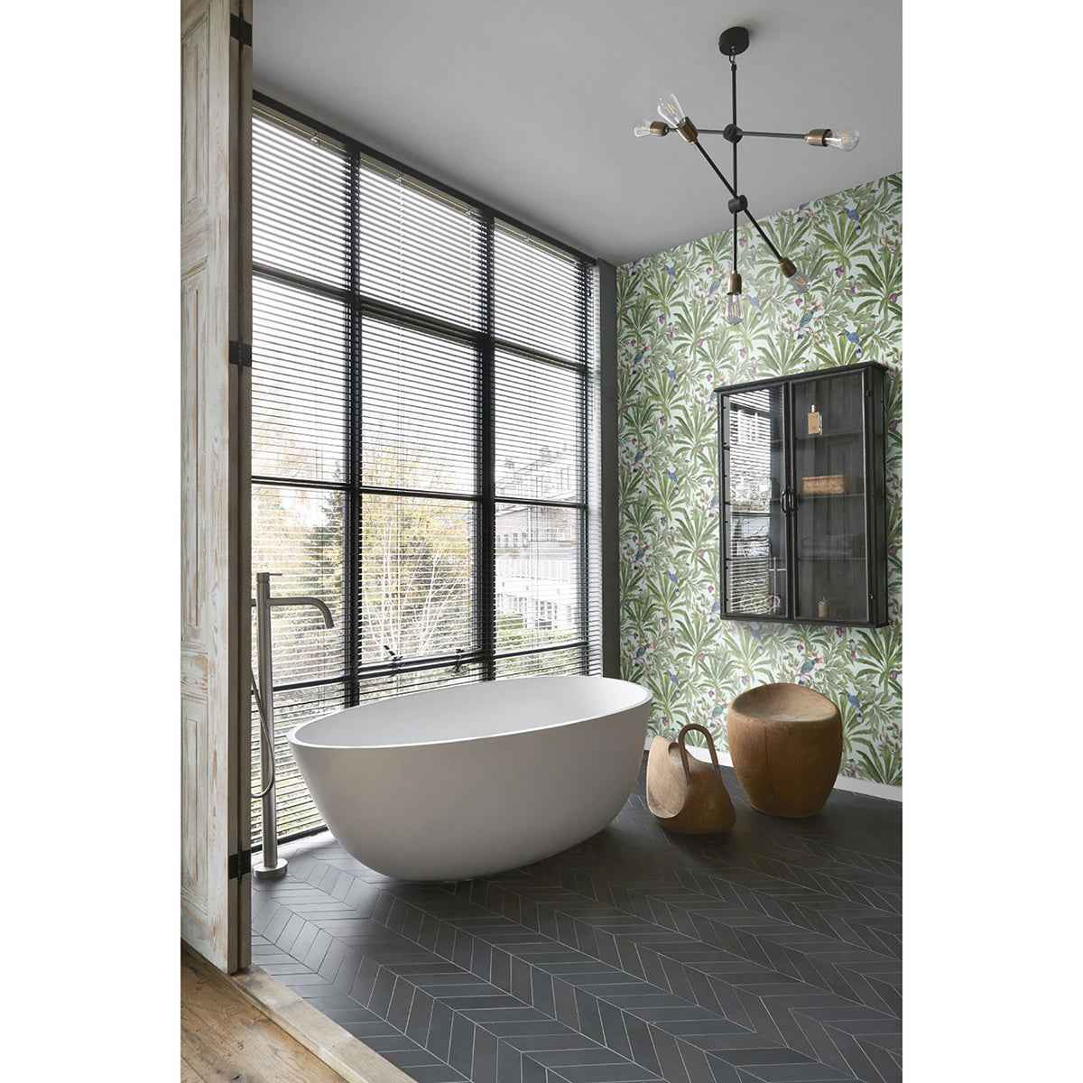 Carola Green Jungle Tropics Wallpaper - York Wallcoverings - DD139189 - York Wallcoverings Wallpaper