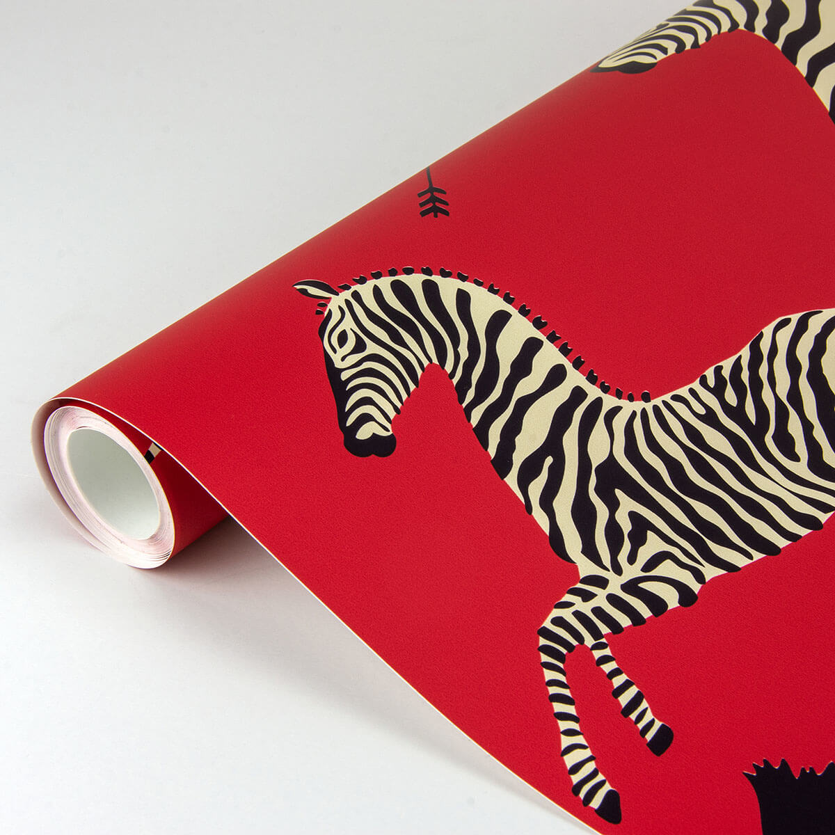 masai-red-zebra-safari-scalamandre-self-adhesive-wallpaper-york-wallcoverings-scs3869 - York Wallcoverings Wallpaper
