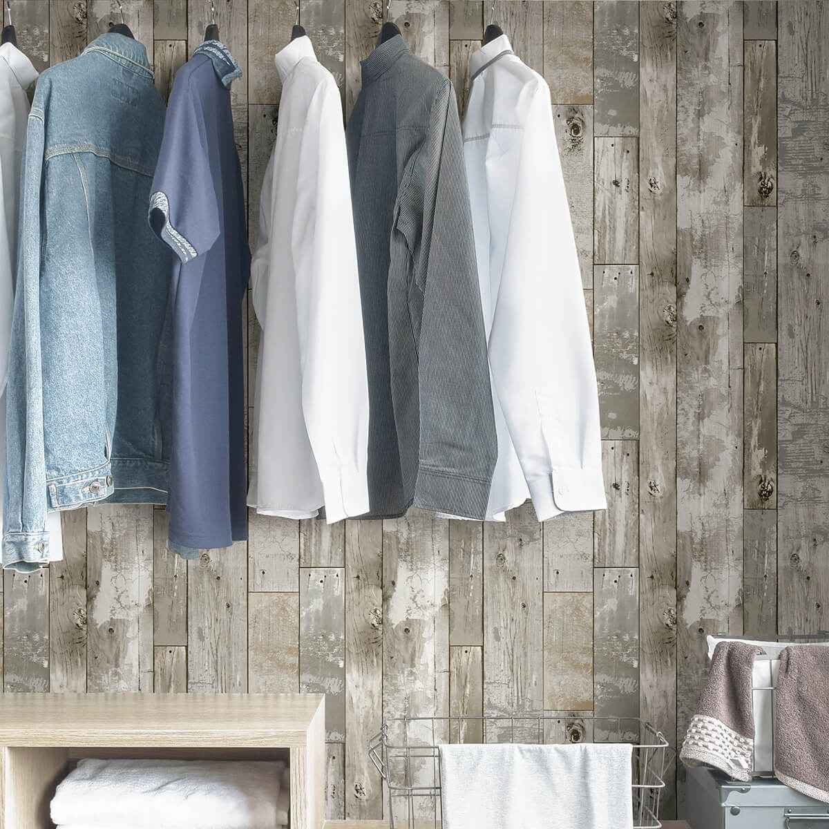 Driftwood Peel and Stick Wallpaper - York Wallcoverings - NH3552 - York Wallcoverings Wallpaper