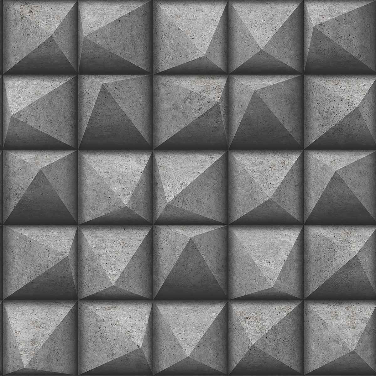 Dax Black 3D Geometric Wallpaper - York Wallcoverings - 4020-78619 - York Wallcoverings Wallpaper