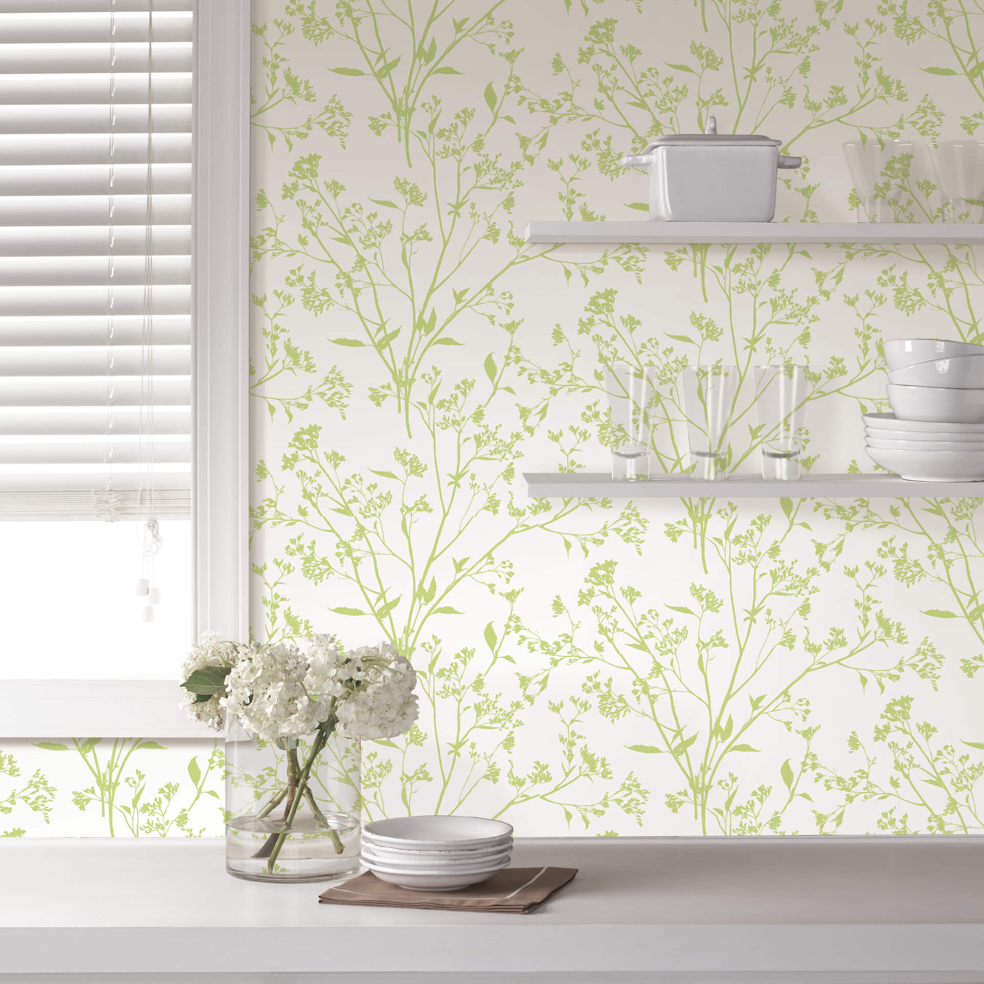 southport-chartreuse-delicate-branches-wallpaper-york-wallcoverings-2927-80704 - York Wallcoverings Wallpaper