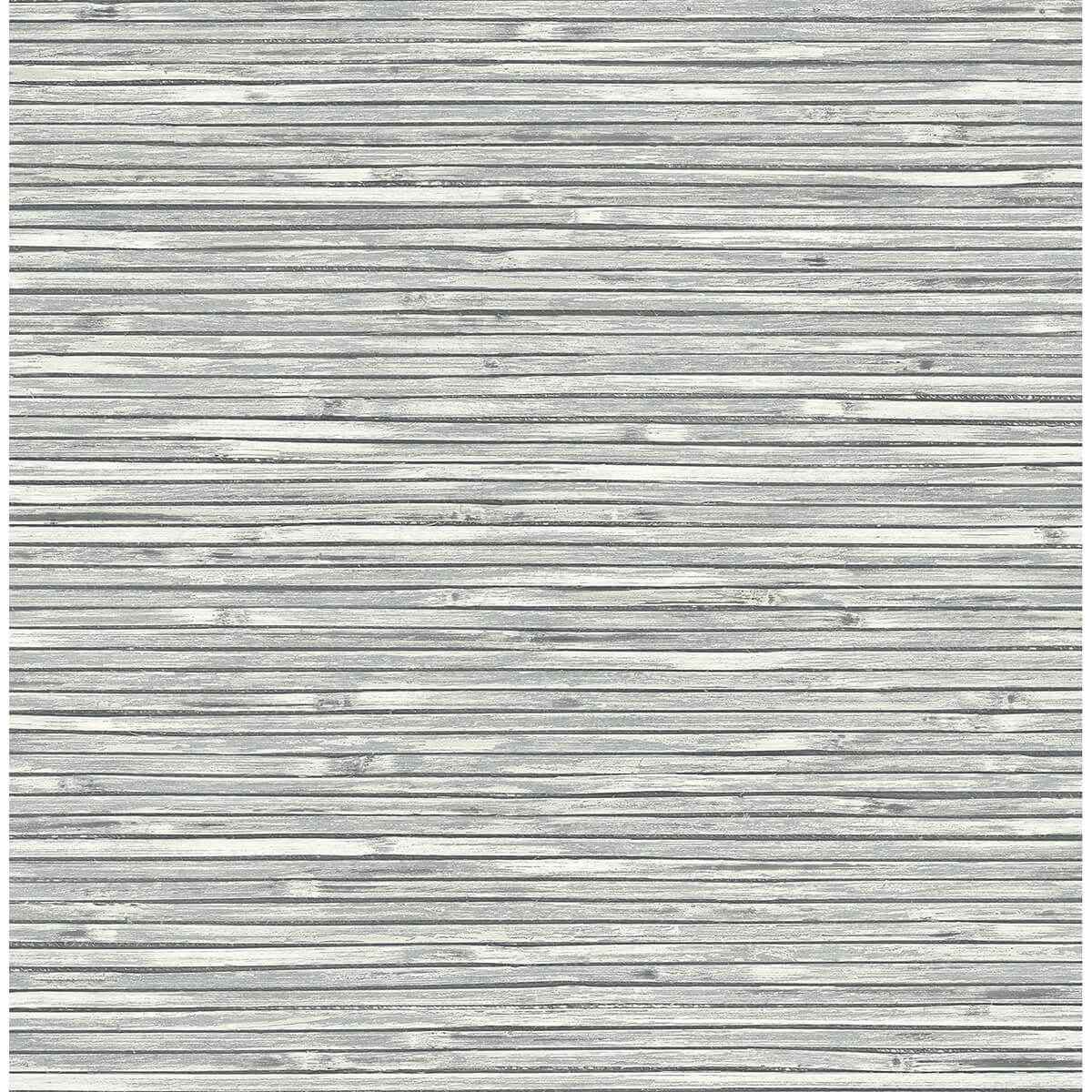 Bellport Dark Grey Wooden Slat Wallpaper - York Wallcoverings - 2927-81308