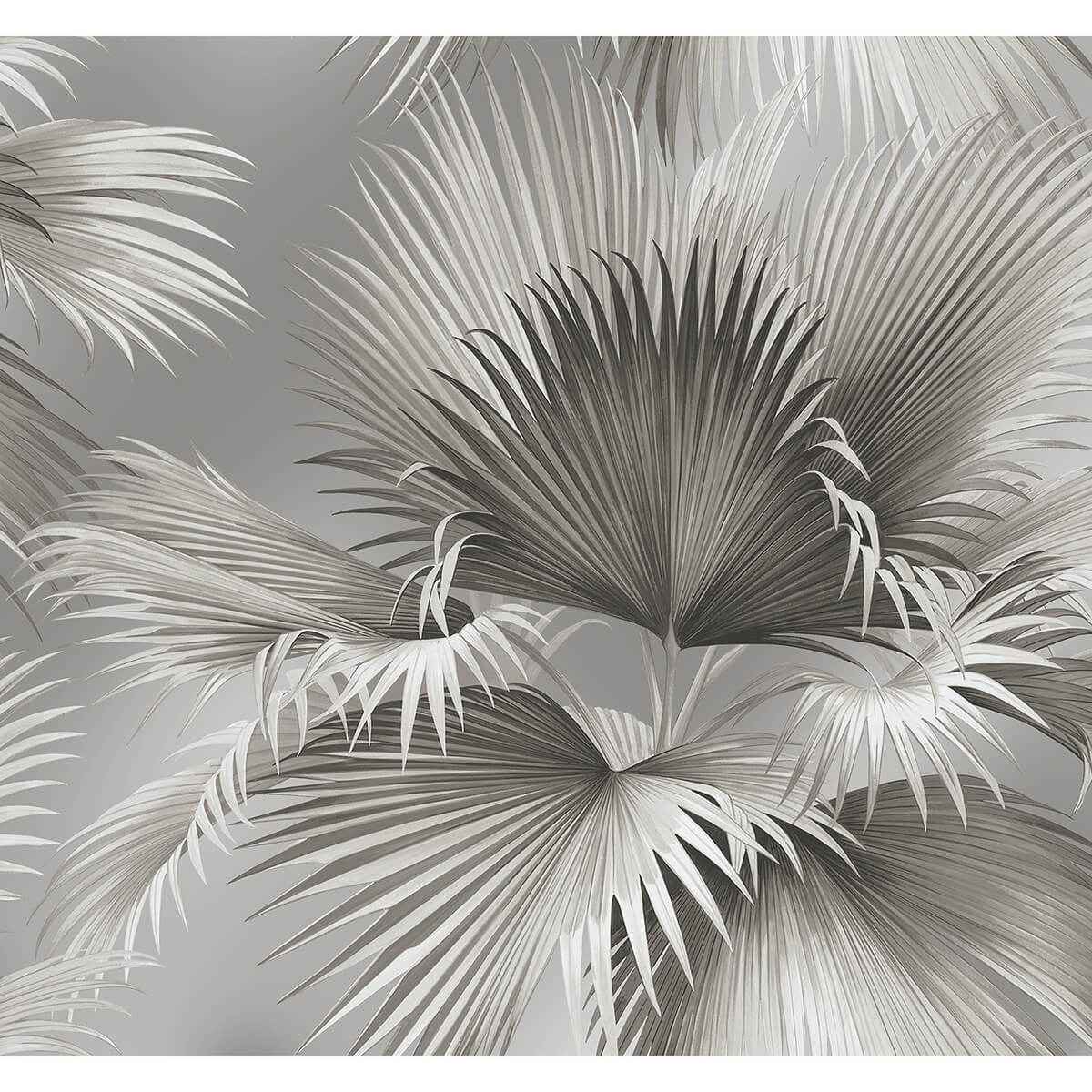 Summer Palm Platinum Tropical Wallpaper - York Wallcoverings - 2927-81908