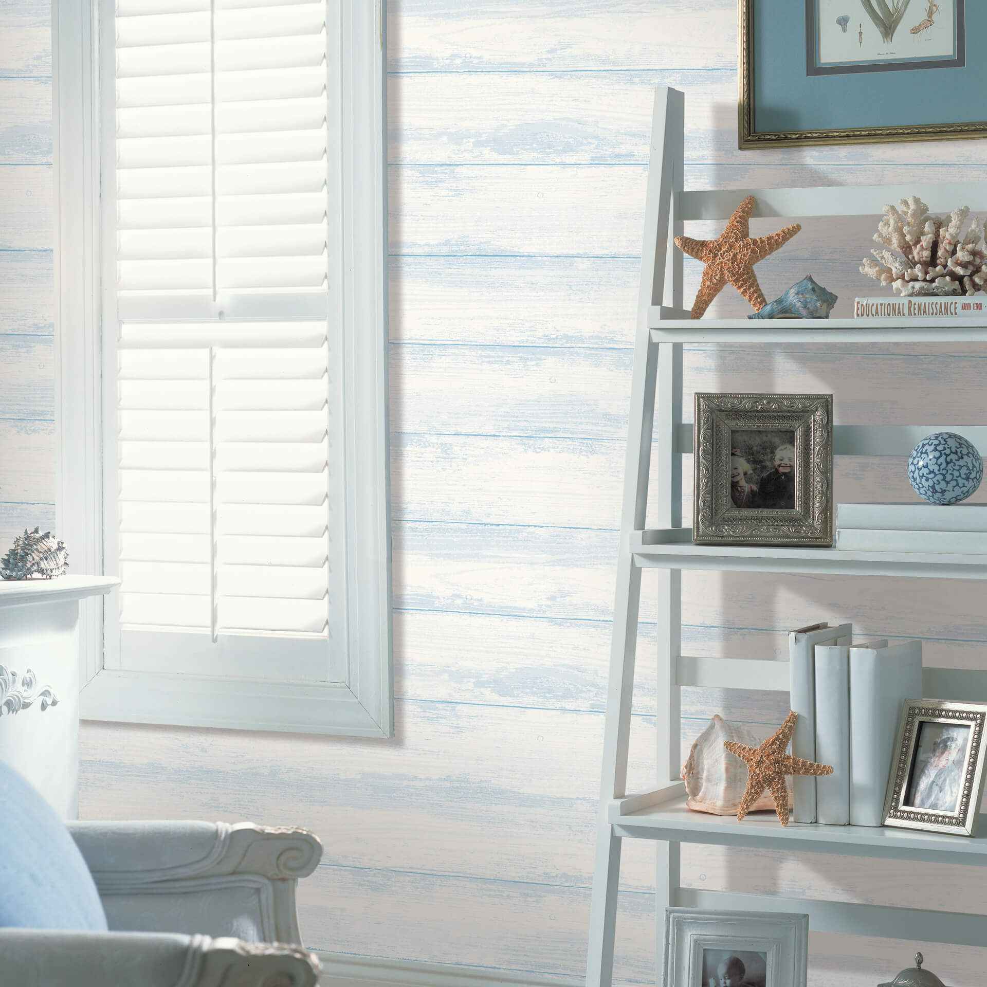 Truro Grey Weathered Shiplap Wallpaper - York Wallcoverings - 2927-81400 - York Wallcoverings Wallpaper