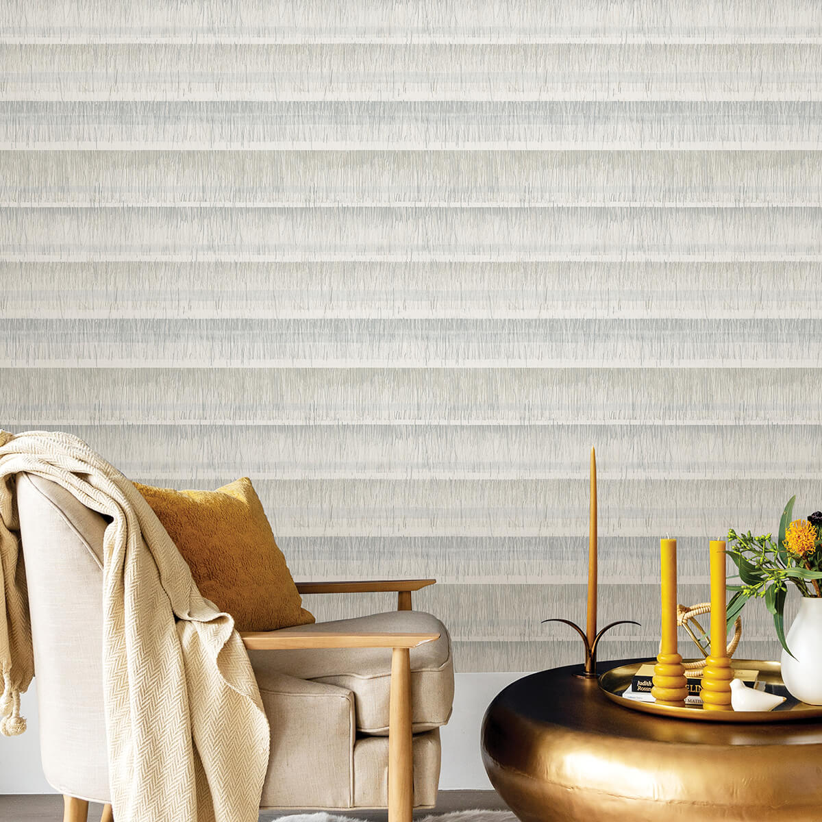 grey-dhurrie-string-peel-and-stick-wallpaper-york-wallcoverings-nus3953 - York Wallcoverings Wallpaper