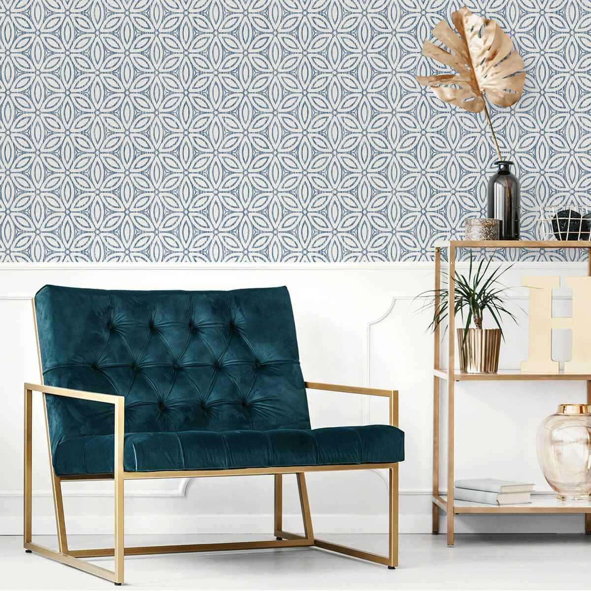 Blue Hepatica Petal Peel & Stick String - York Wallcoverings - NUS3958 - York Wallcoverings Wallpaper
