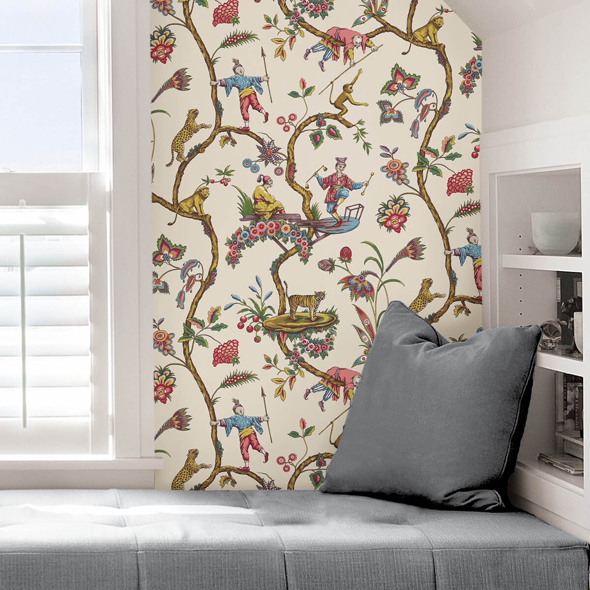 white-chinoise-exotique-scalamandre-self-adhesive-wallpaper-york-wallcoverings-scs3843 - York Wallcoverings Wallpaper