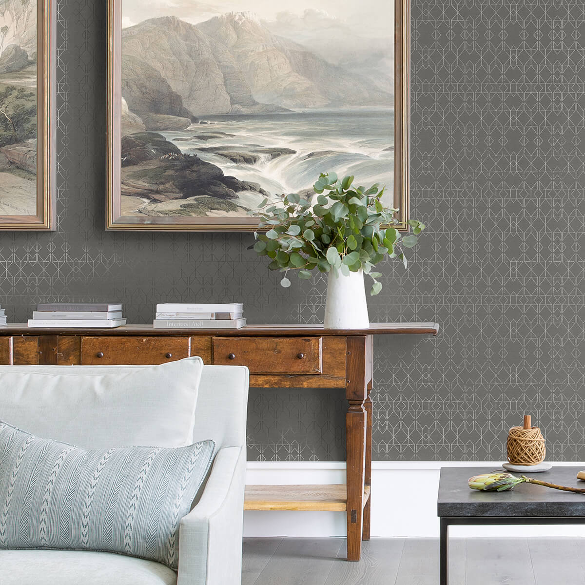 paititi-sterling-diamond-trellis-wallpaper-york-wallcoverings-4019-86405 - York Wallcoverings Papel pintado