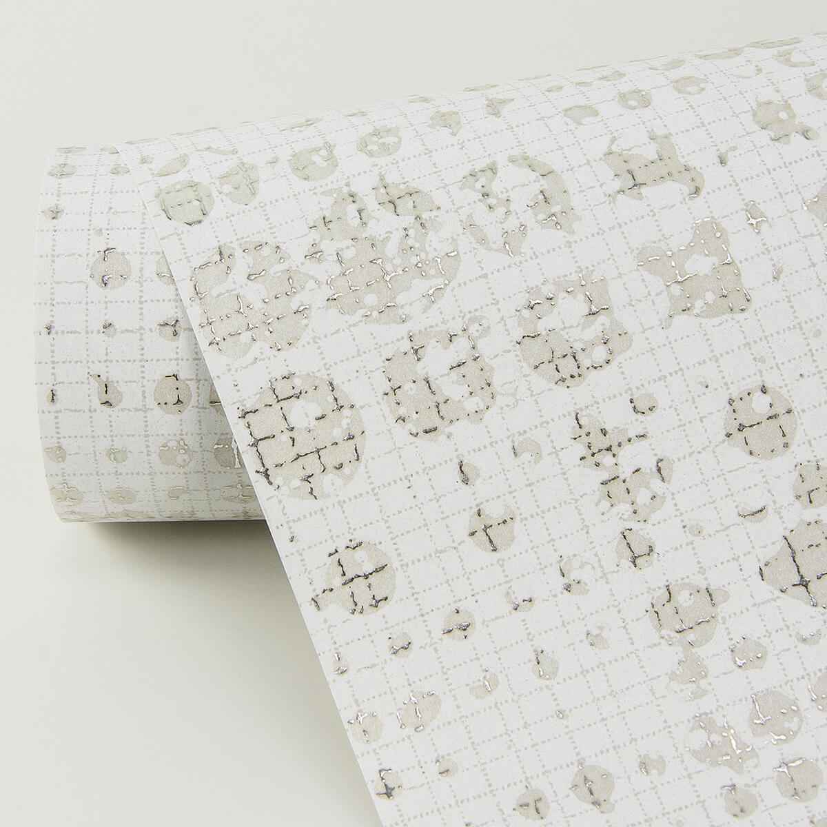 Celeste Platinum Geometric Wallpaper - York Wallcoverings - 4019-86408