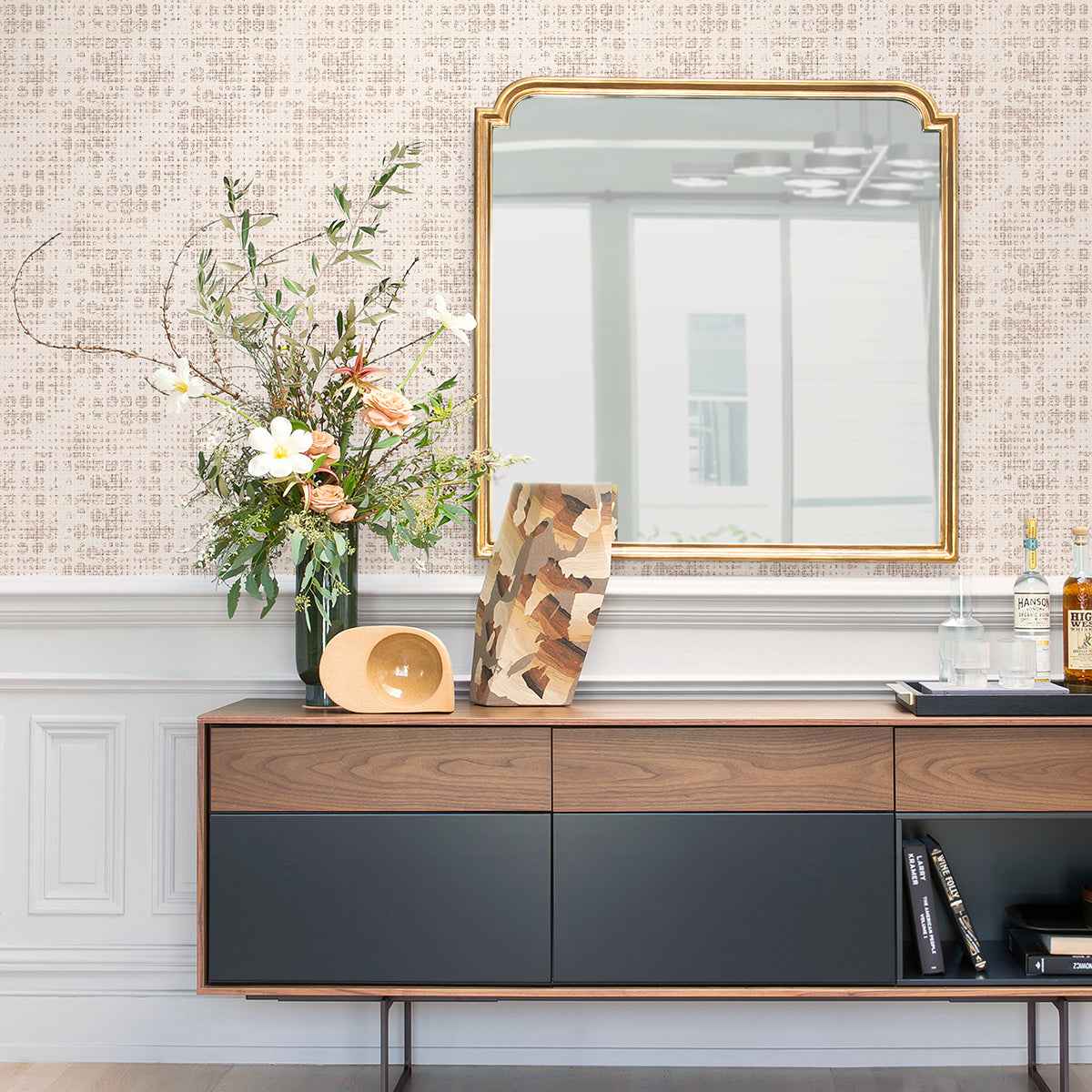 Celeste Rose Gold Geometric Wallpaper - York Wallcoverings - 4019-86411 - York Wallcoverings Wallpaper