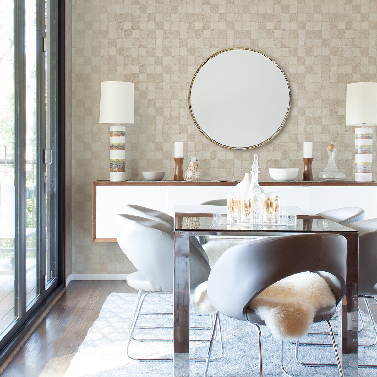 varak-gold-checkerboard-wallpaper-york-wallcoverings-4019-86422 - York Wallcoverings Wallpaper