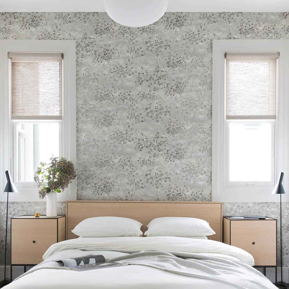 Arian Silver Inkburst Wallpaper - York Wallcoverings - 4019-86427 - York Wallcoverings Wallpaper