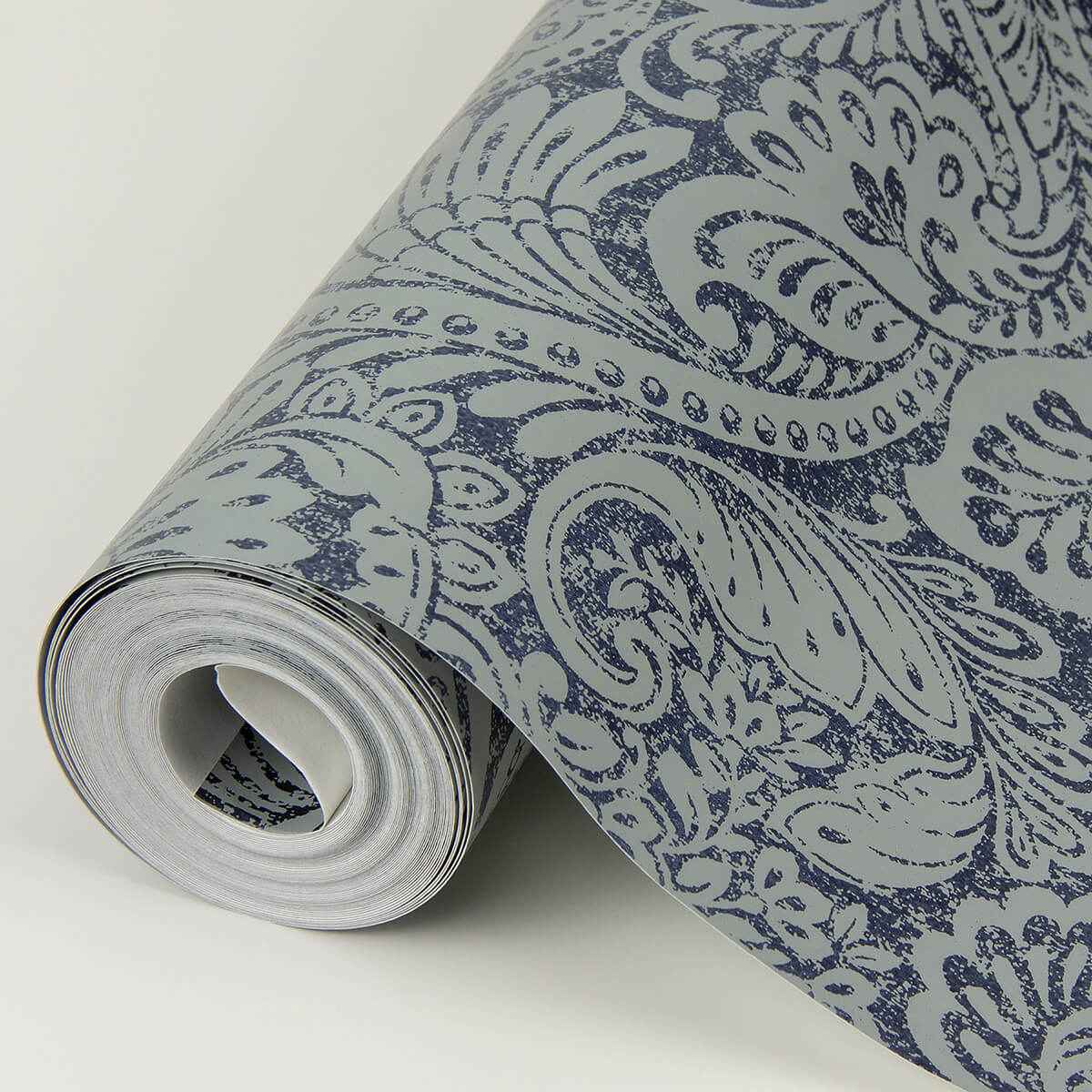 Artemis Sapphire Floral Damask Wallpaper - York Wallcoverings - 4019-86442 - York Wallcoverings Wallpaper