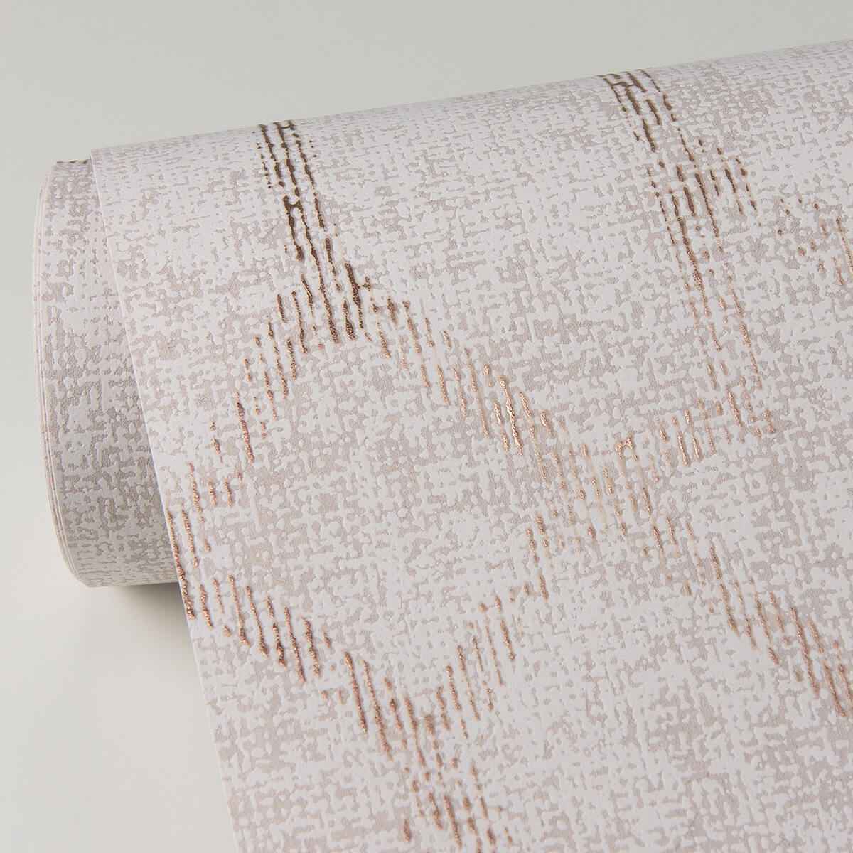Ziva Rose Gold Trellis Wallpaper - York Wallcoverings - 4019-86451