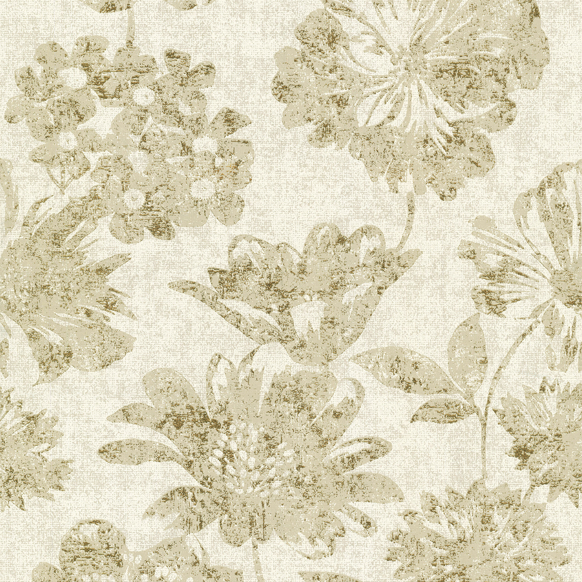 kala-gold-floral-wallpaper-york-wallcoverings-4019-86460 - York Wallcoverings Papel pintado