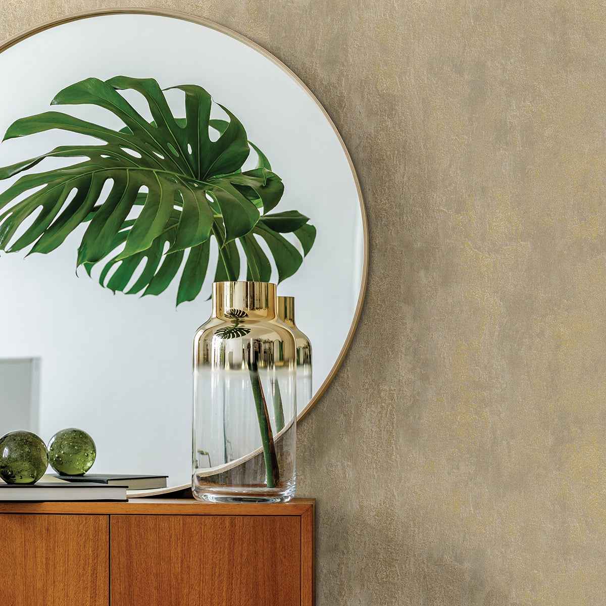Deimos Gold Distressed Texture Wallpaper - York Wallcoverings - 4019-86494 - York Wallcoverings Wallpaper