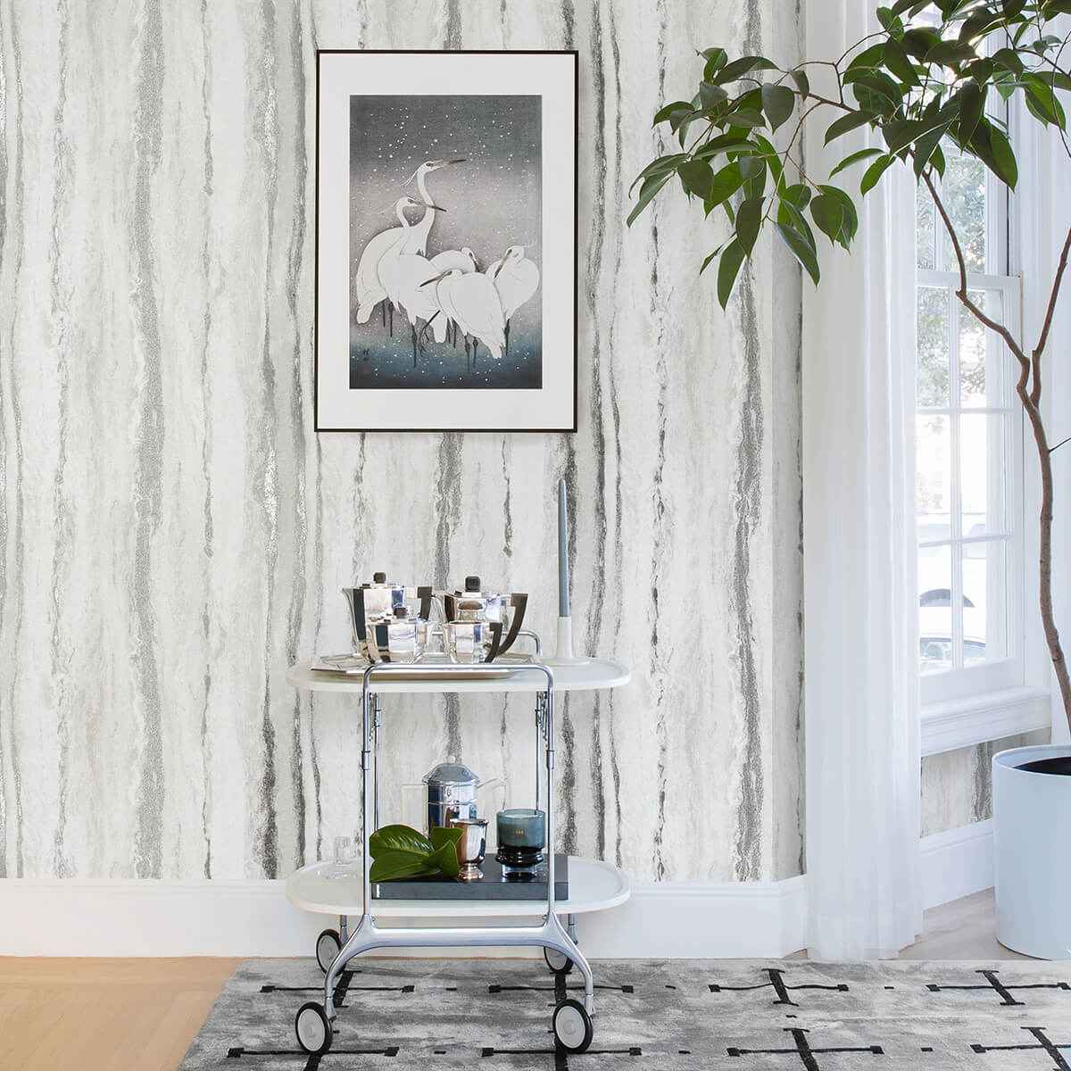 Delesse Platinum Marbled Wallpaper - York Wallcoverings - 4019-86499 - York Wallcoverings Wallpaper