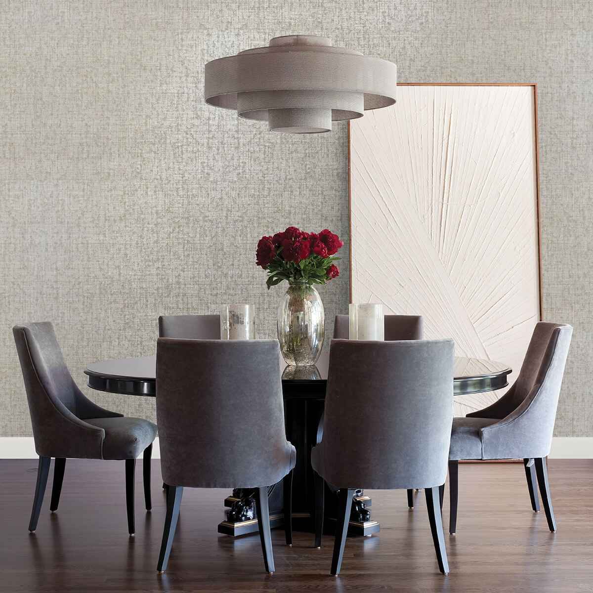 Kongur Silver Grasscloth Wallpaper - York Wallcoverings - 2829-80036 - York Wallcoverings Wallpaper