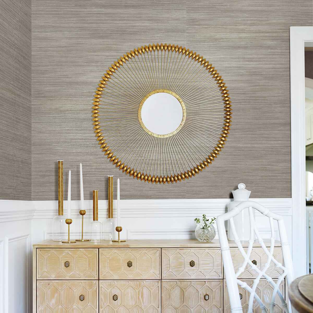 Tagum Grey Grasscloth Wallpaper - York Wallcoverings - 2829-80037 - York Wallcoverings Wallpaper