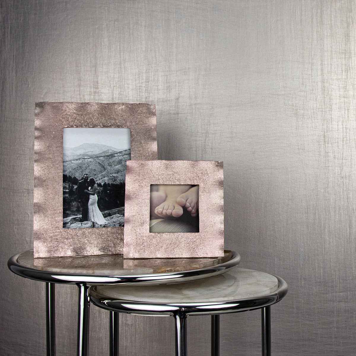 Lustre Champagne Silk Weave Wallpaper - York Wallcoverings - 2829-82002