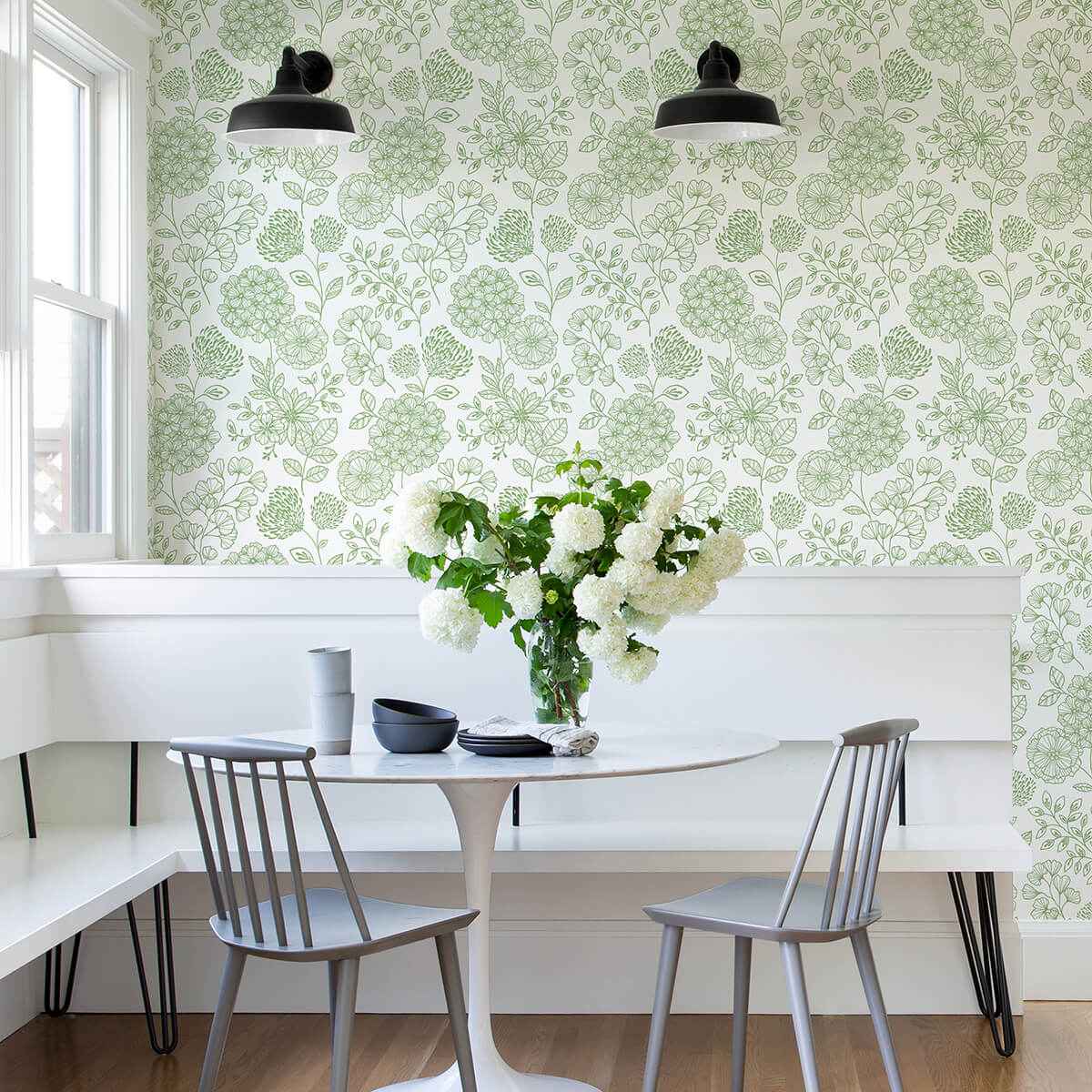 ada-green-floral-wallpaper-york-wallcoverings-2975-26204 - York Wallcoverings Wallpaper