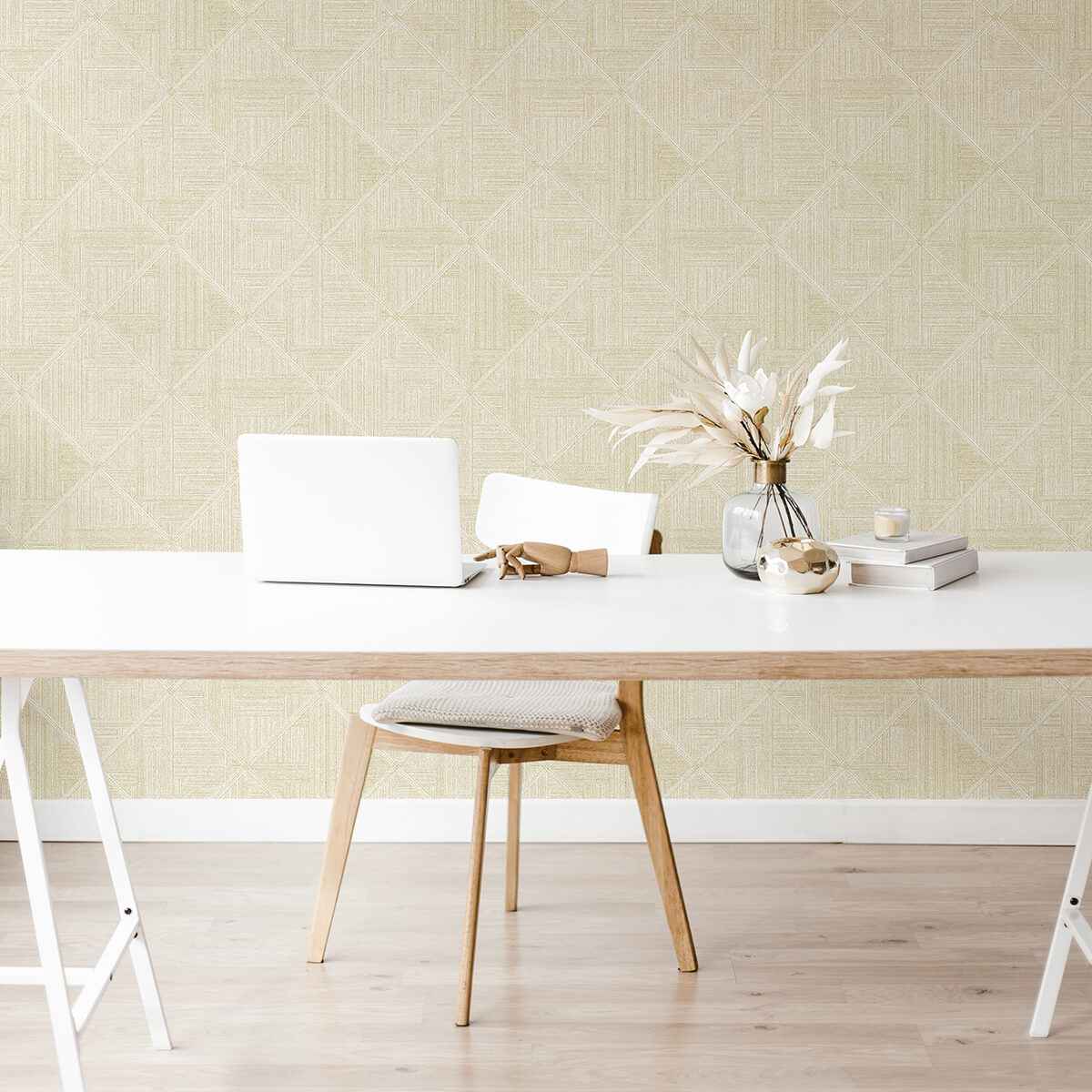 cade-yellow-geometric-wallpaper-york-wallcoverings-2975-26209 - York Wallcoverings Wallpaper