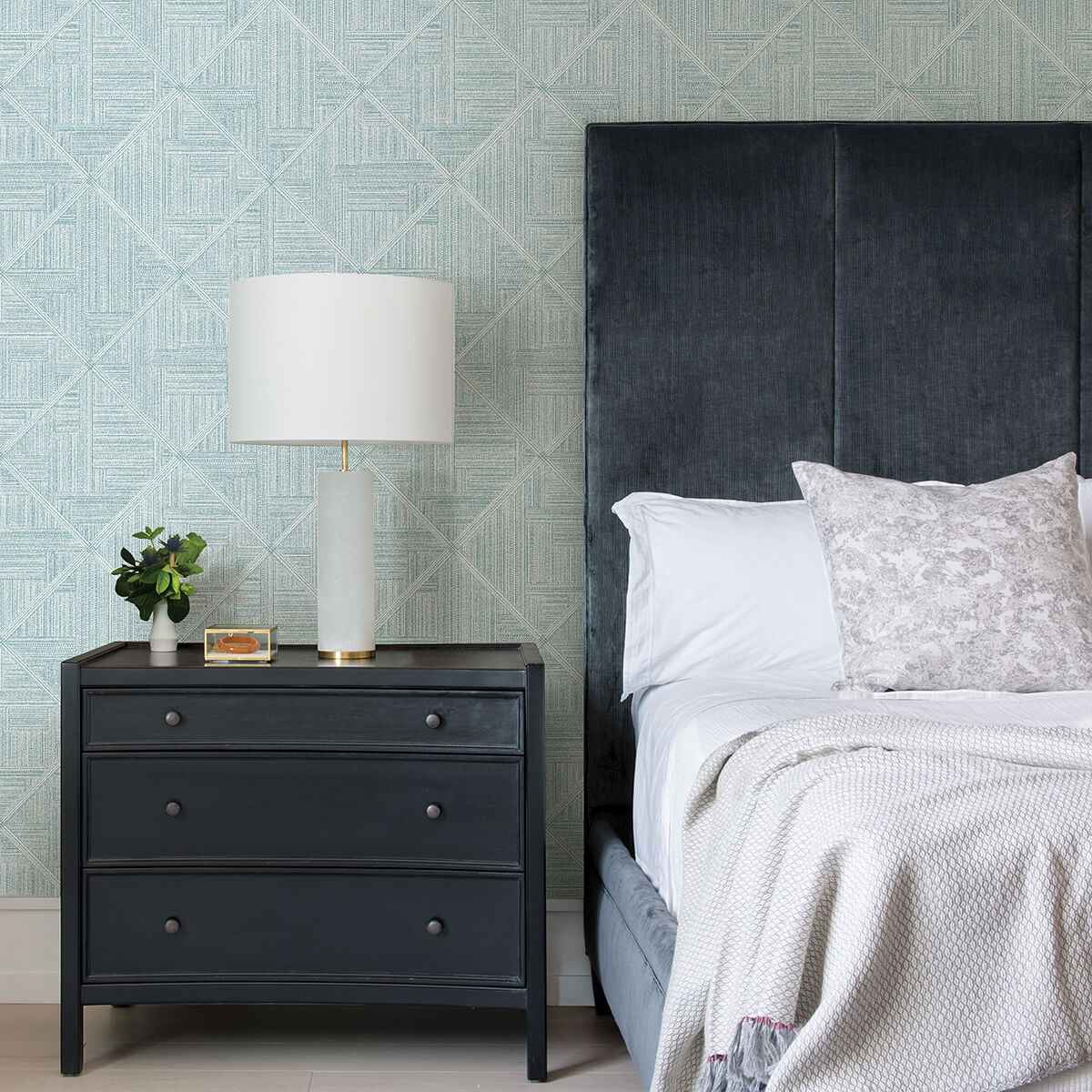 cade-teal-geometric-wallpaper-york-wallcoverings-2975-26210 - York Wallcoverings Wallpaper