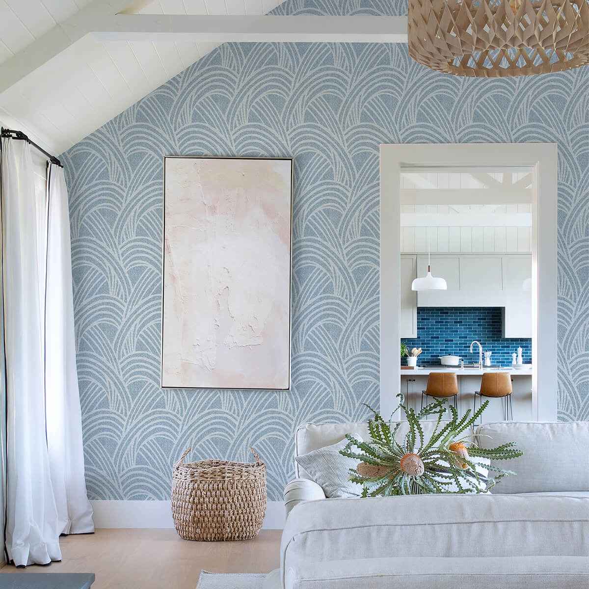 farrah-blue-geometric-wallpaper-york-wallcoverings-2975-26217 - York Wallcoverings Wallpaper