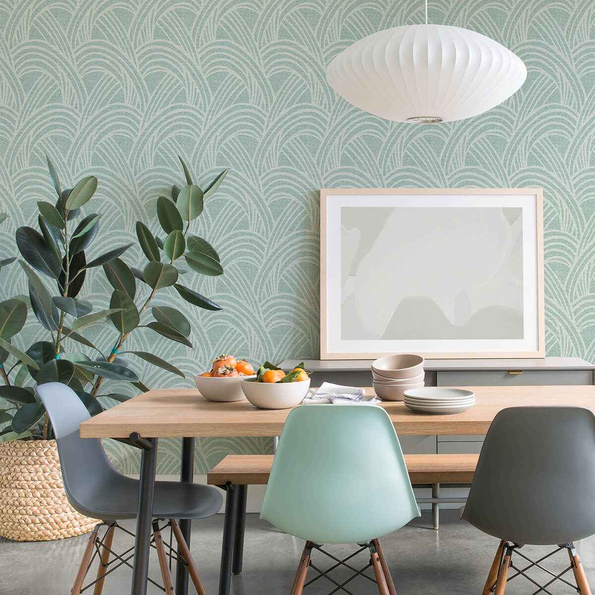farrah-green-geometric-wallpaper-york-wallcoverings-2975-26218 - York Wallcoverings Wallpaper