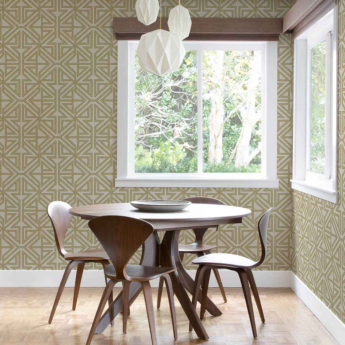 kachel-gold-geometric-wallpaper-york-wallcoverings-2975-26229 - York Wallcoverings Wallpaper