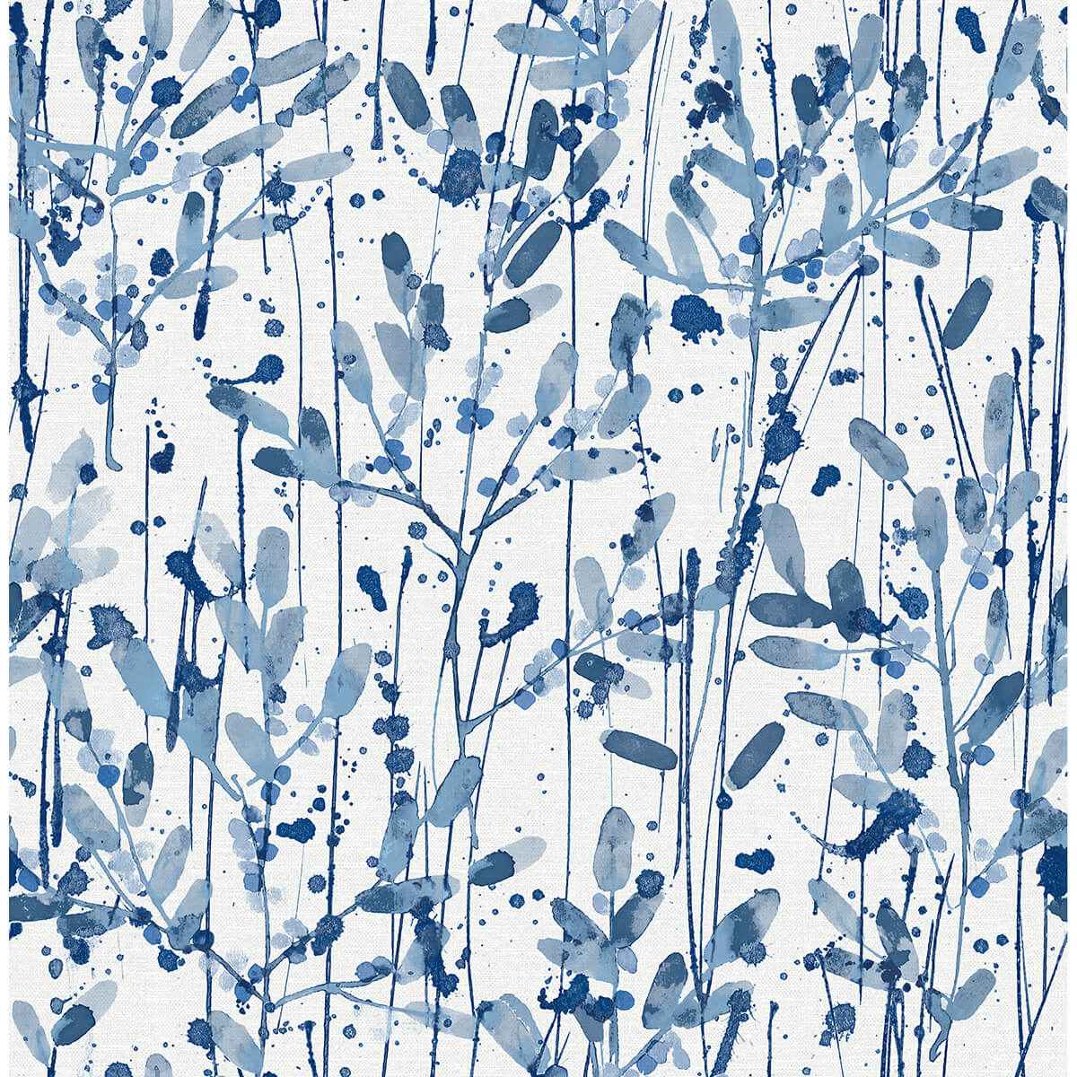 leandra-indigo-floral-trail-wallpaper-york-wallcoverings-2975-26237 - York Wallcoverings Wallpaper