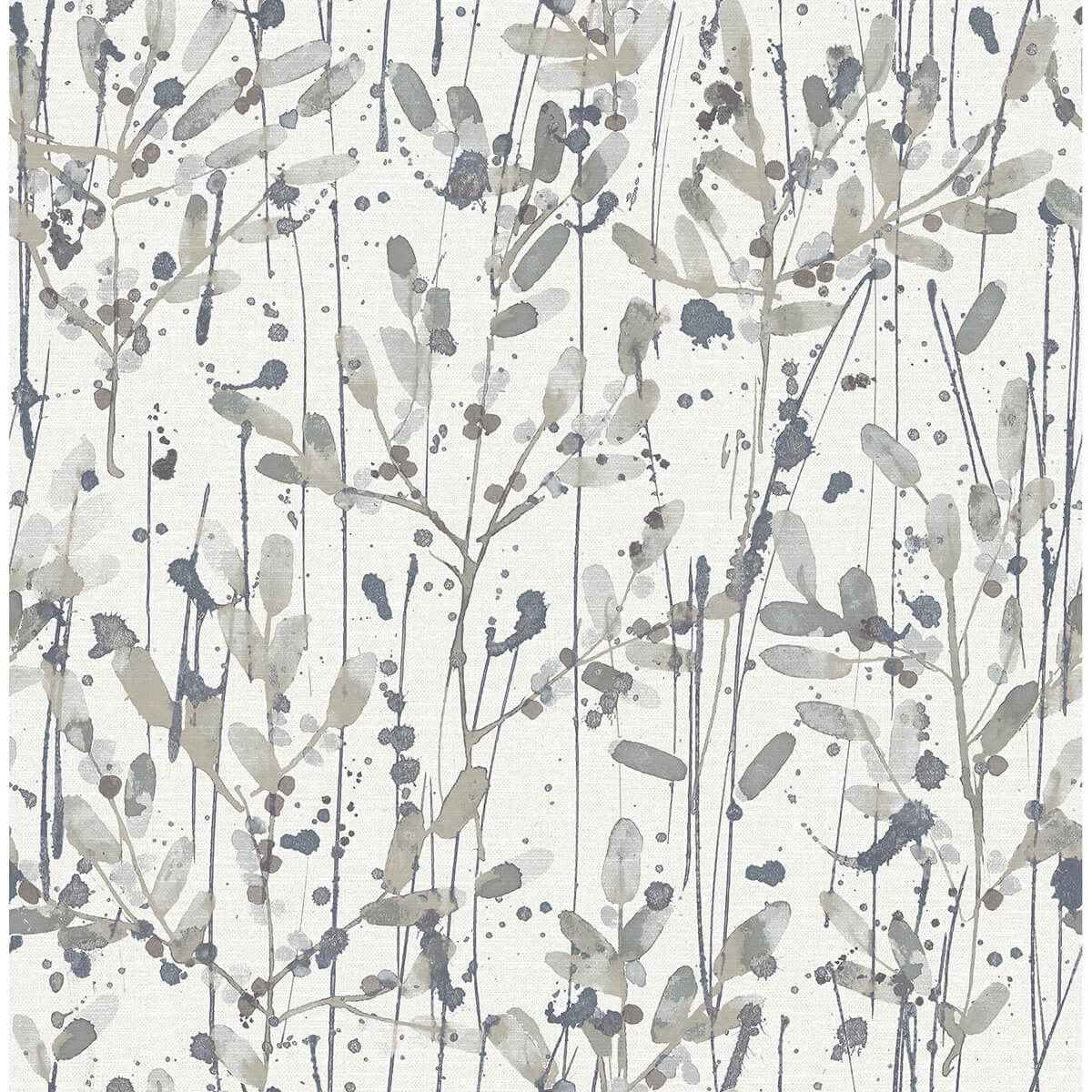 leandra-grey-floral-trail-wallpaper-york-wallcoverings-2975-26238 - York Wallcoverings Wallpaper