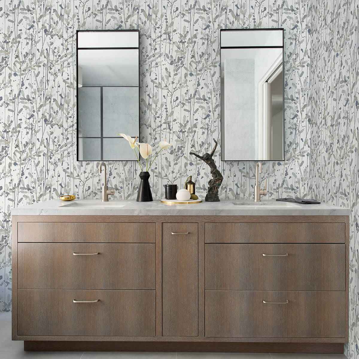 leandra-grey-floral-trail-wallpaper-york-wallcoverings-2975-26238 - York Wallcoverings Wallpaper
