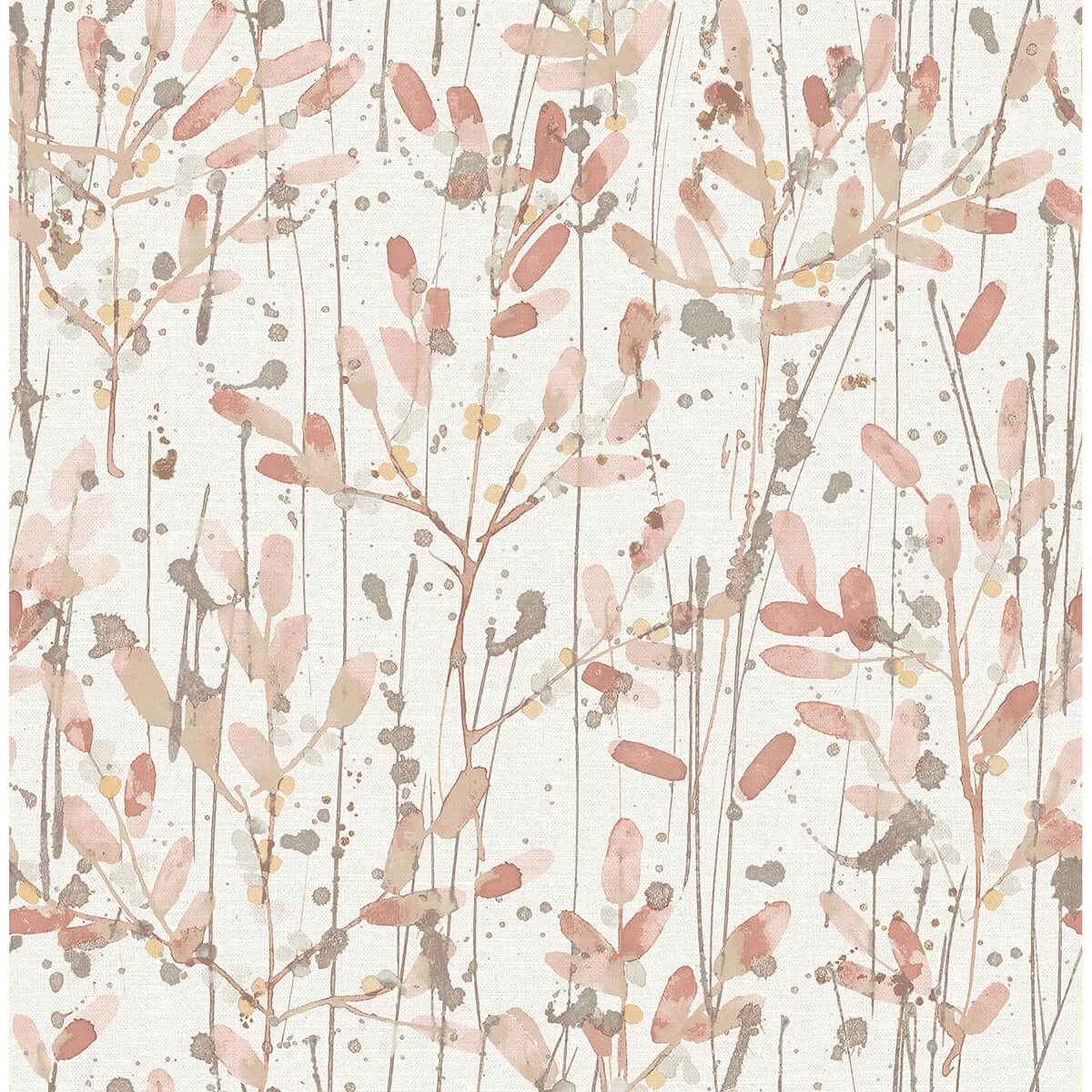 leandra-coral-floral-trail-wallpaper-york-wallcoverings-2975-26239 - York Wallcoverings Wallpaper