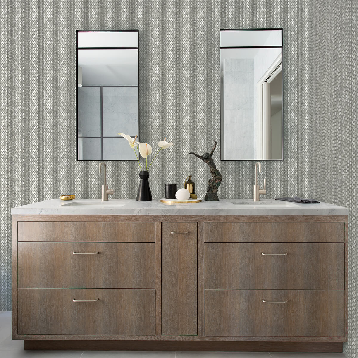 felix-grey-grey-geometric-wallpaper-york-wallcoverings-2975-26247 - York Wallpaper Wallpaper