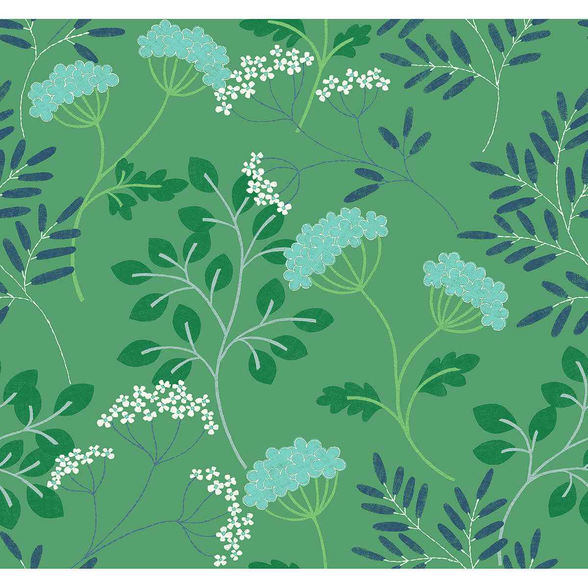 sorrel-green-botanical-wallpaper-york-wallcoverings-2975-87542 - York Wallcoverings Wallpaper