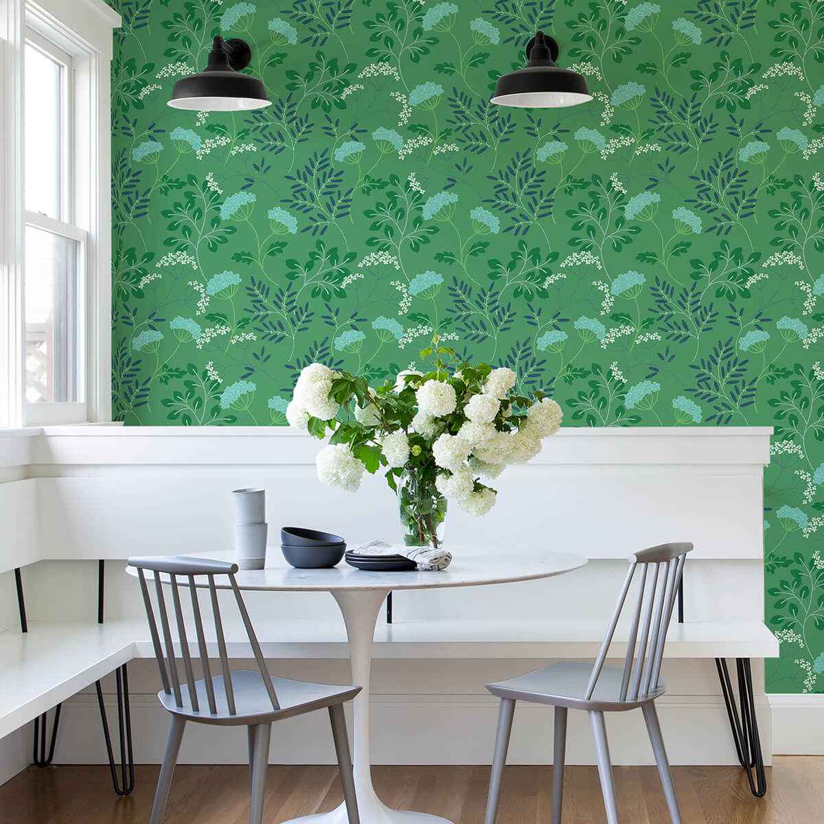 Sorrel Green Botanical Wallpaper - York Wallcoverings - 2975-87542 - York Wallcoverings Wallpaper