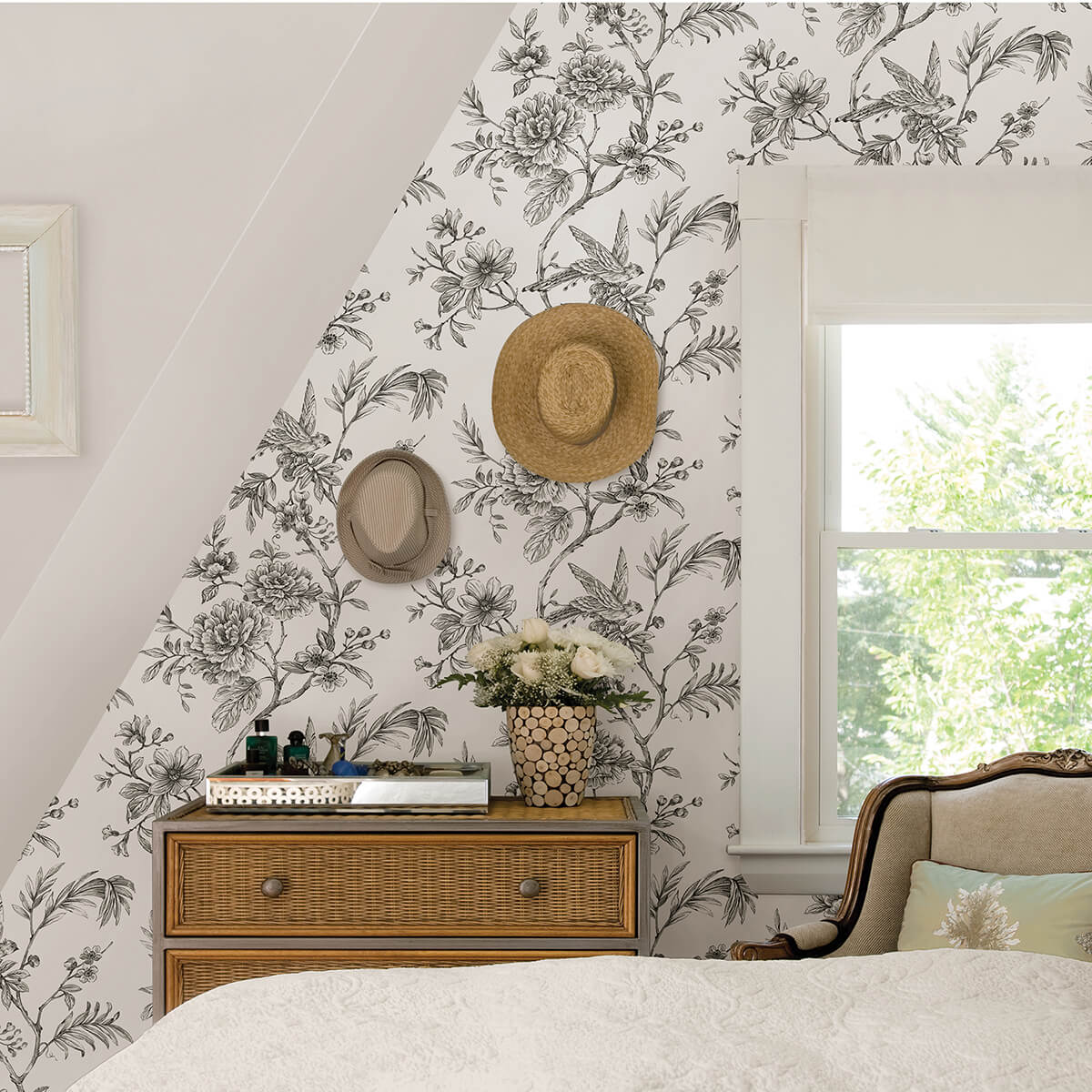 charcoal-longwood-peel-and-stick-wallpaper-york-wallcoverings-nus3832 - York Wallcoverings Wallpaper