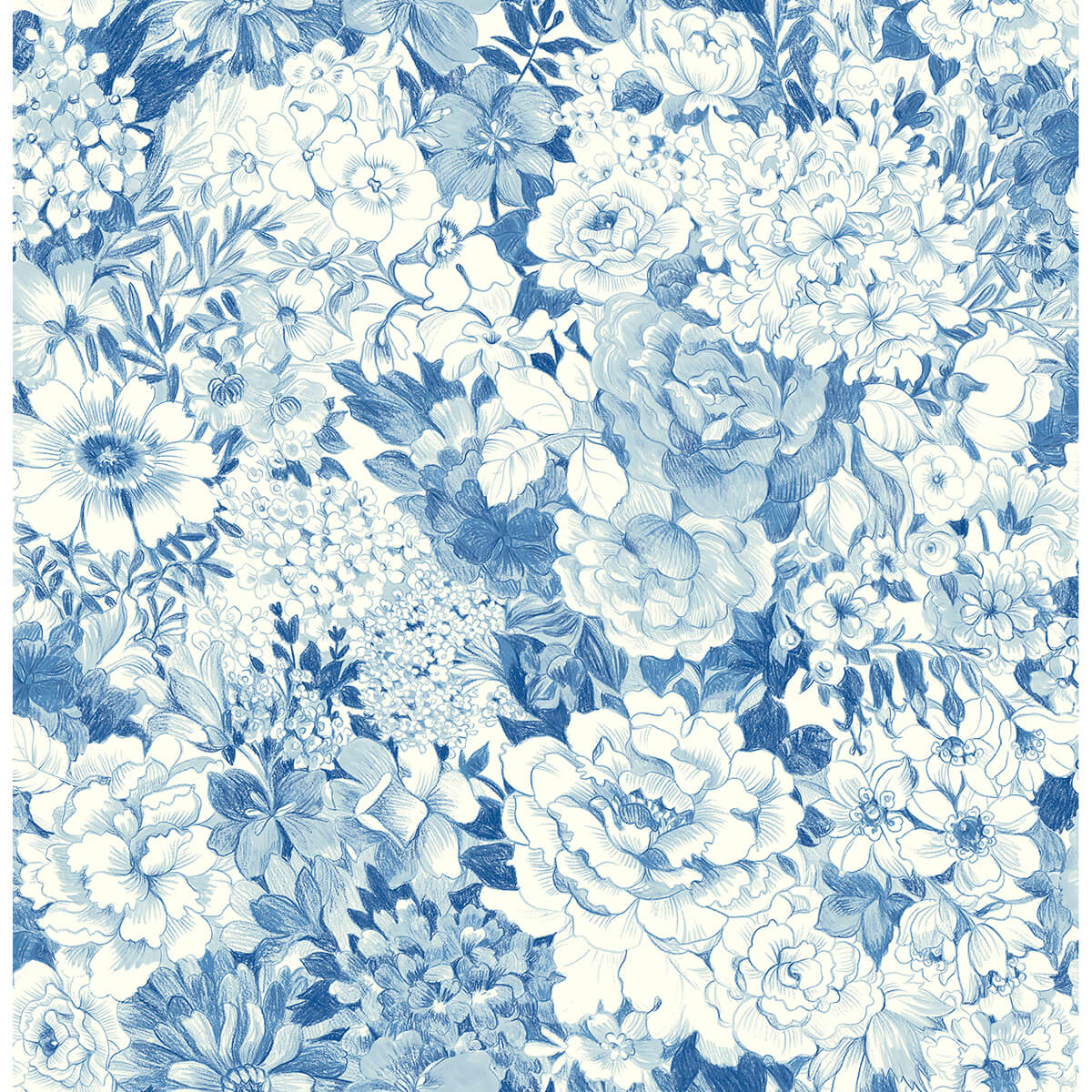 indigo-empress-garden-peel-and-stick-wallpaper-york-wallcoverings-nus3833 - York Wallcoverings Wallpaper