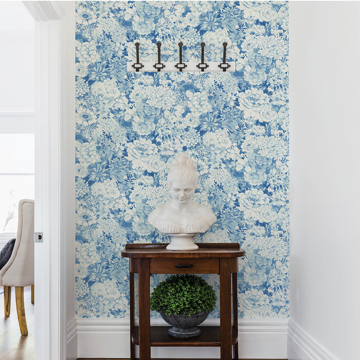 indigo-empress-garden-peel-and-stick-wallpaper-york-wallcoverings-nus3833 - York Wallcoverings Wallpaper