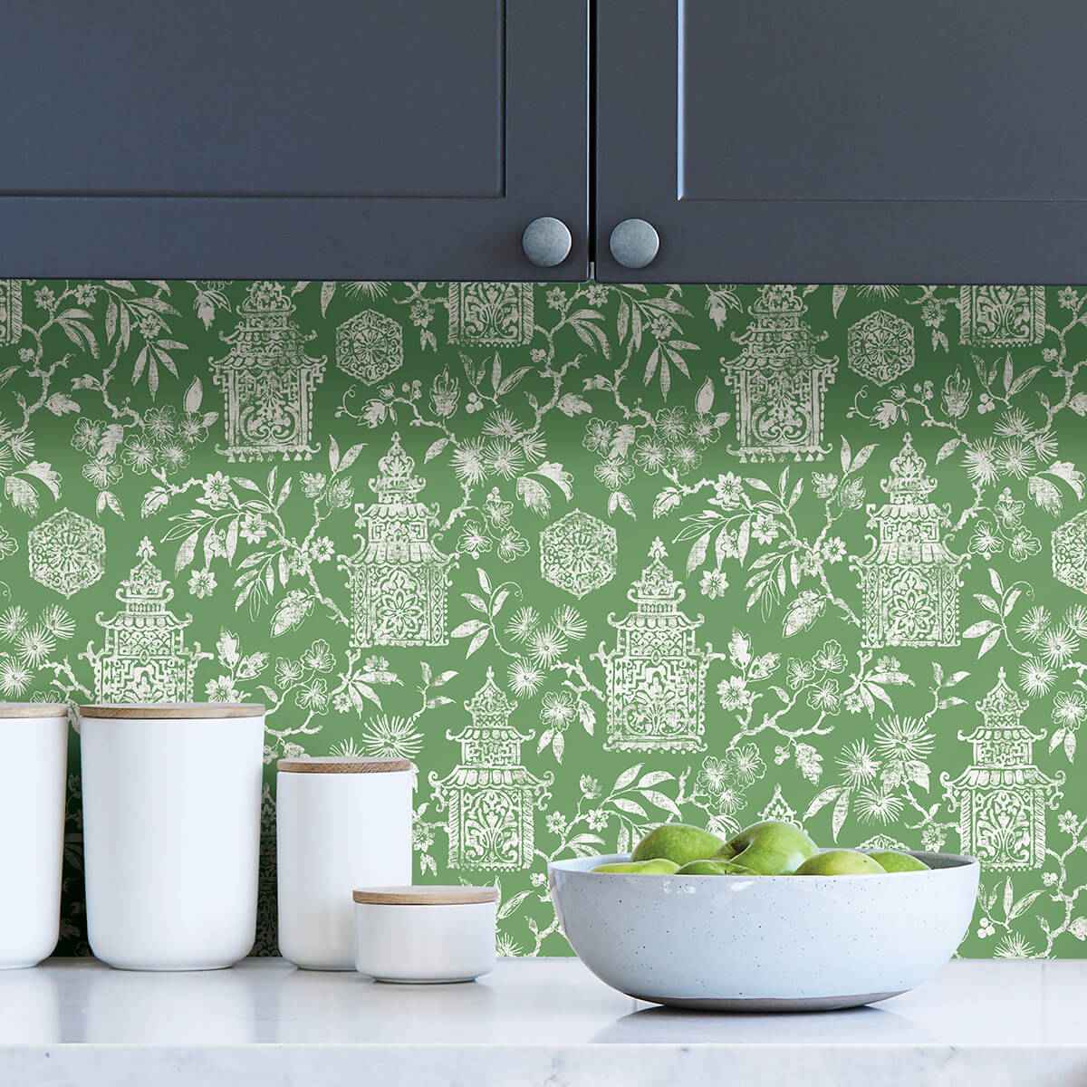 Green Danson Peel & Stick Wallpaper - York Wallcoverings - NUS4036 - York Wallcoverings Wallpaper