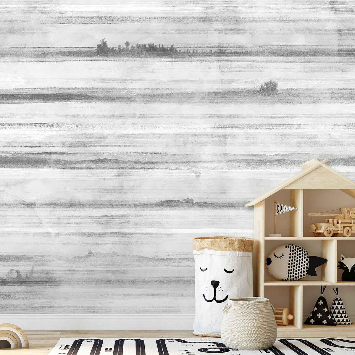 Jet Set Dove Grey Wall Mural - York Wallcoverings - ASTM3994 - York Wallcoverings Wallpaper